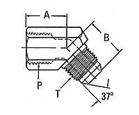 2044 Female Pipe to Male JIC Elbow